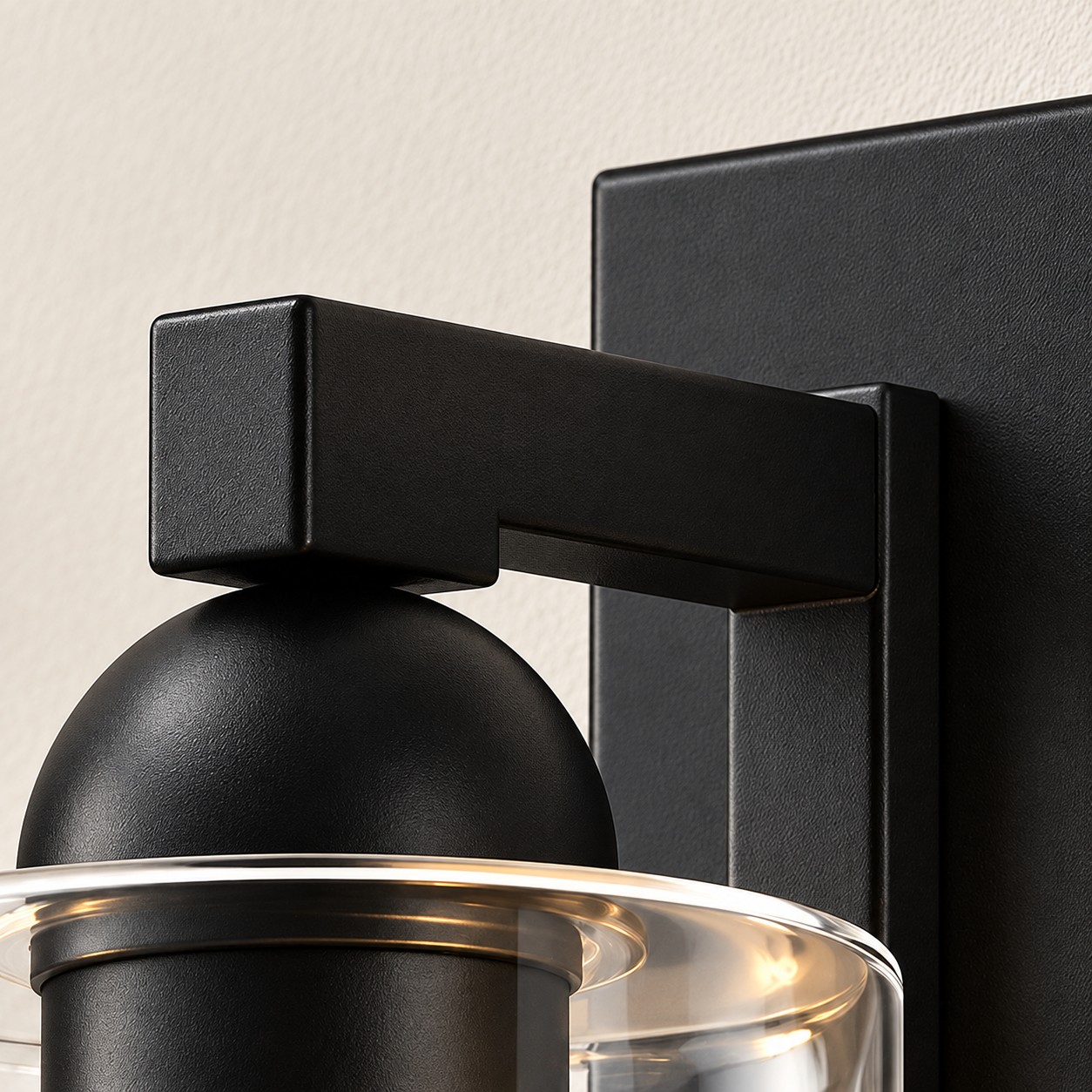 Glass Bathroom Vanity Light with one to six lights and three metal finishes