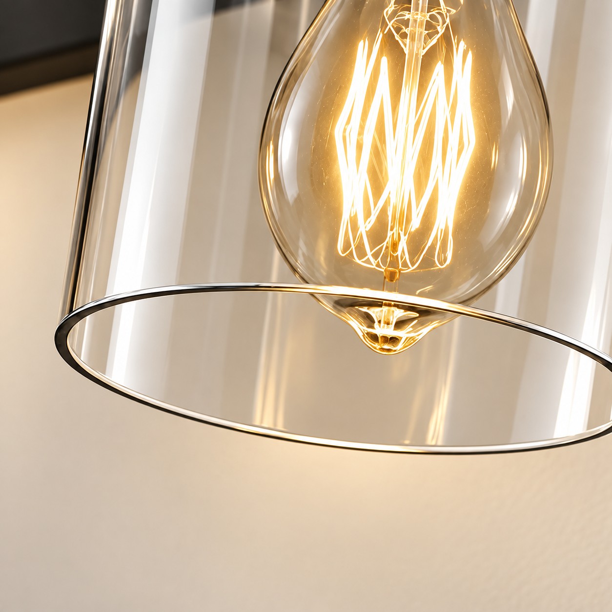 Glass Bathroom Vanity Light with one to six lights and three metal finishes