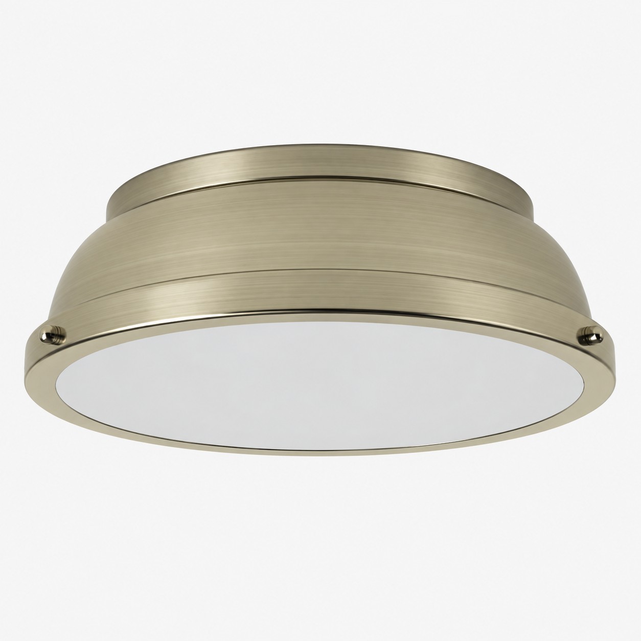 Metal Flush Ceiling Light with a 14-inch diameter and three metal finishes
