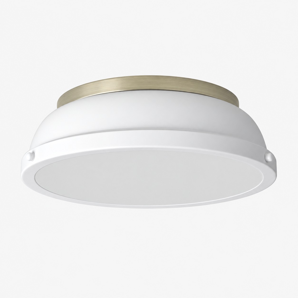 Metal Flush Ceiling Light with a 14-inch diameter and three metal finishes