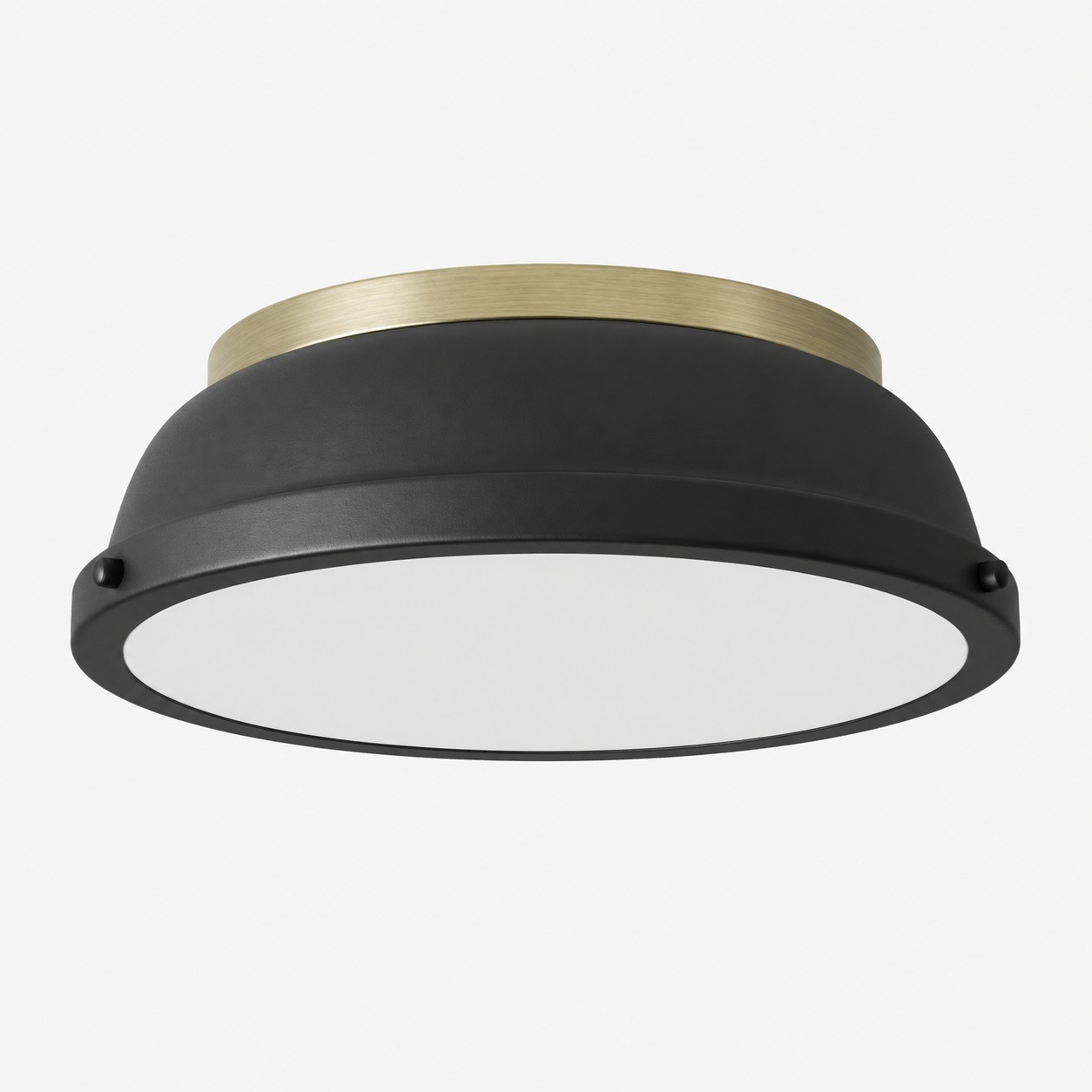 Metal Flush Ceiling Light with a 14-inch diameter and three metal finishes