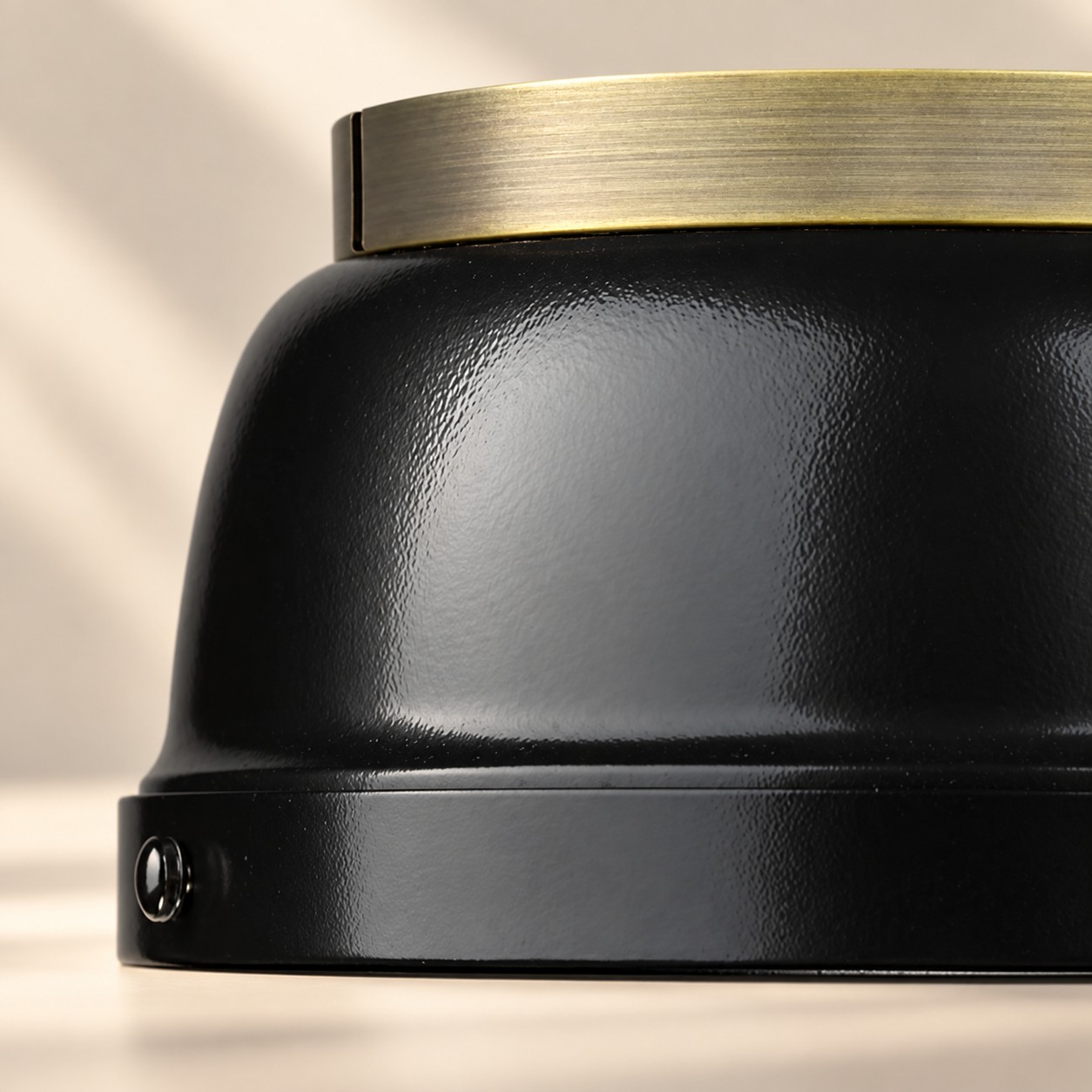 Metal Flush Ceiling Light with a 14-inch diameter and three metal finishes