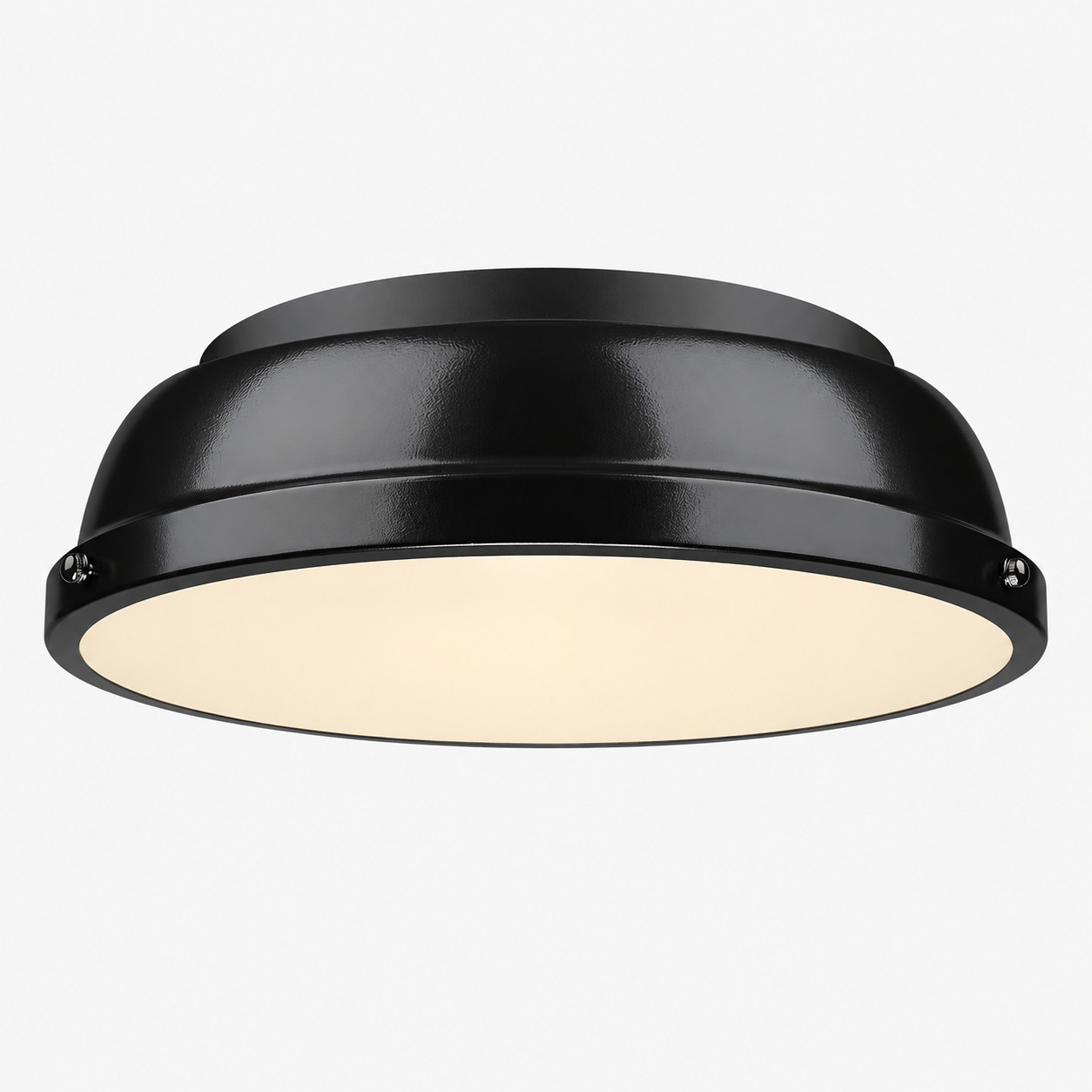 Metal Flush Ceiling Light with a 14-inch diameter and three metal finishes