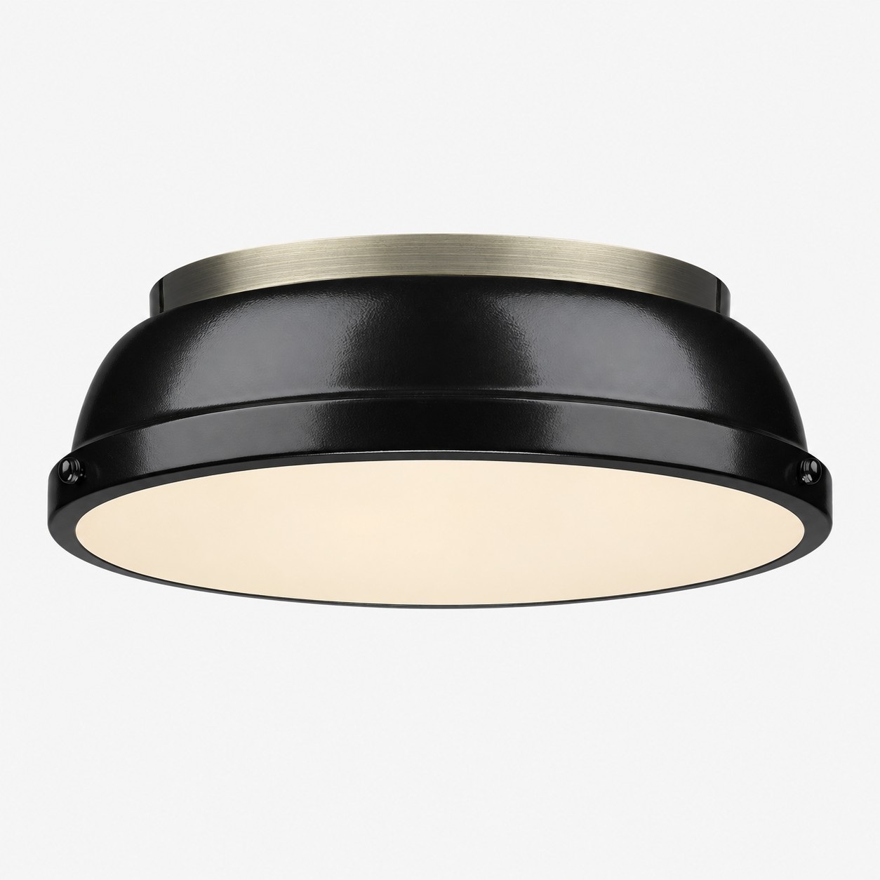 Metal Flush Ceiling Light with a 14-inch diameter and three metal finishes