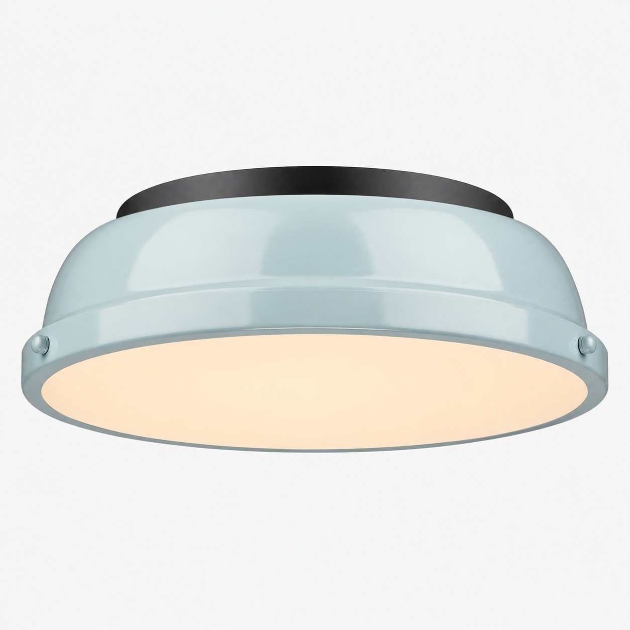Metal Flush Ceiling Light with a 14-inch diameter and three metal finishes