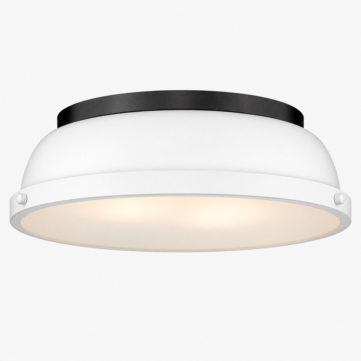 Metal Flush Ceiling Light with a 14-inch diameter and three metal finishes