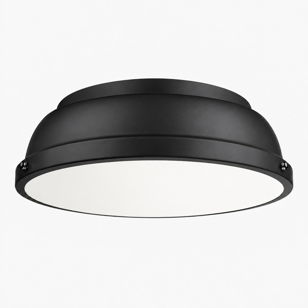 Metal Flush Ceiling Light with a 14-inch diameter and three metal finishes