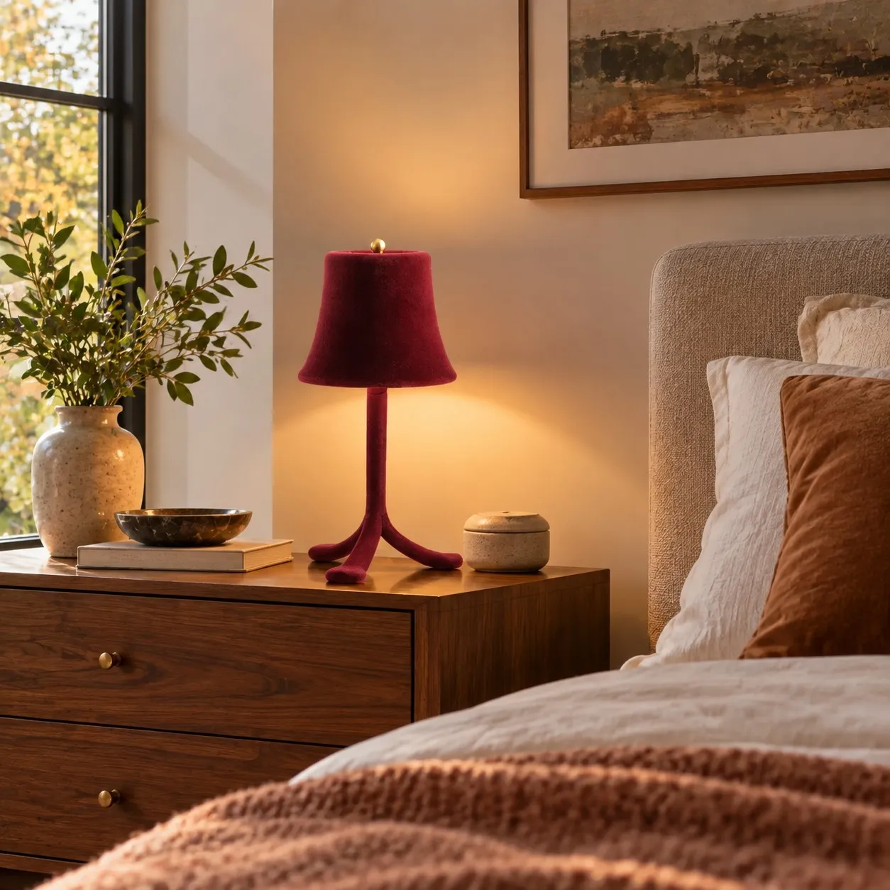 Color disc light in an interior scene