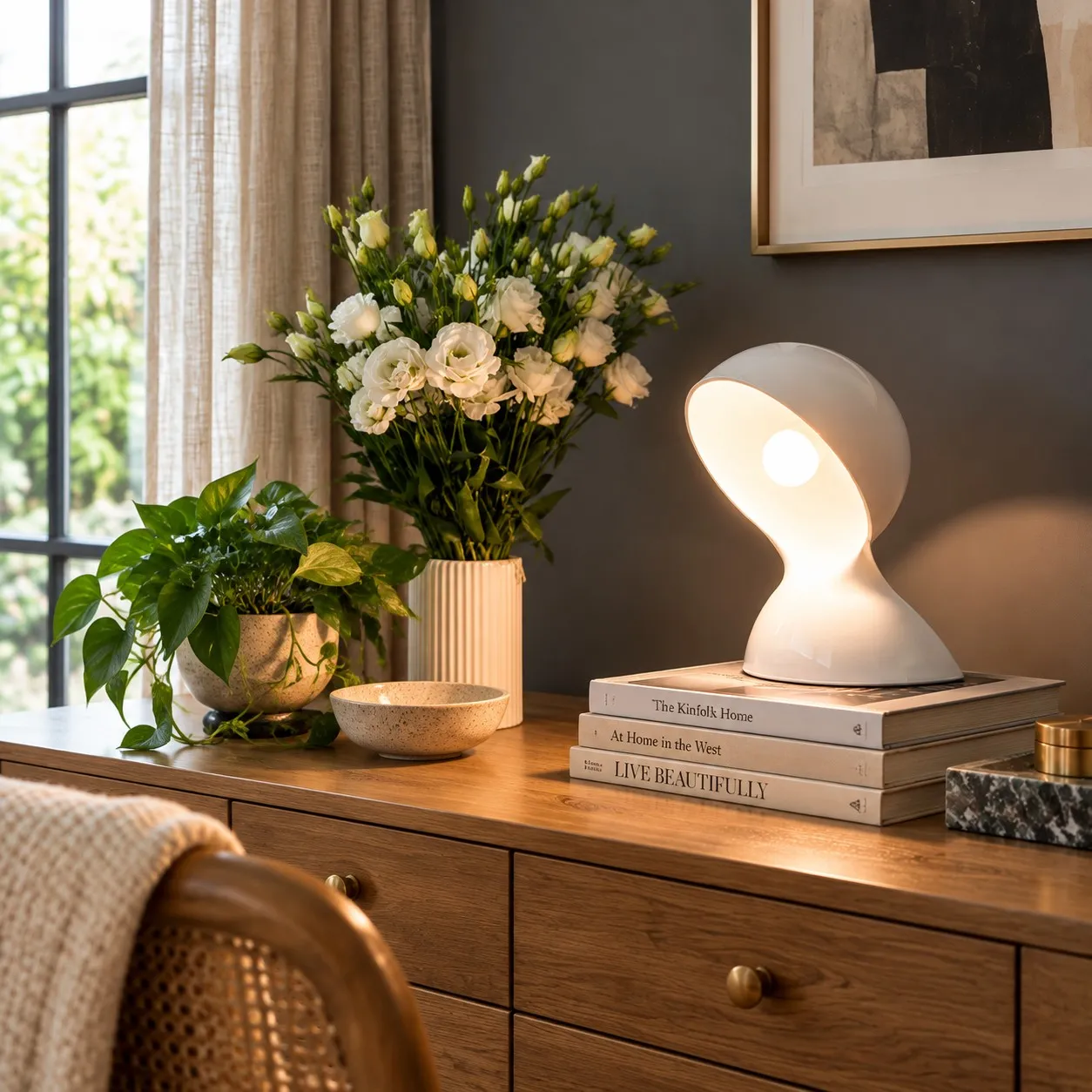 Dalù table lamp in an interior scene