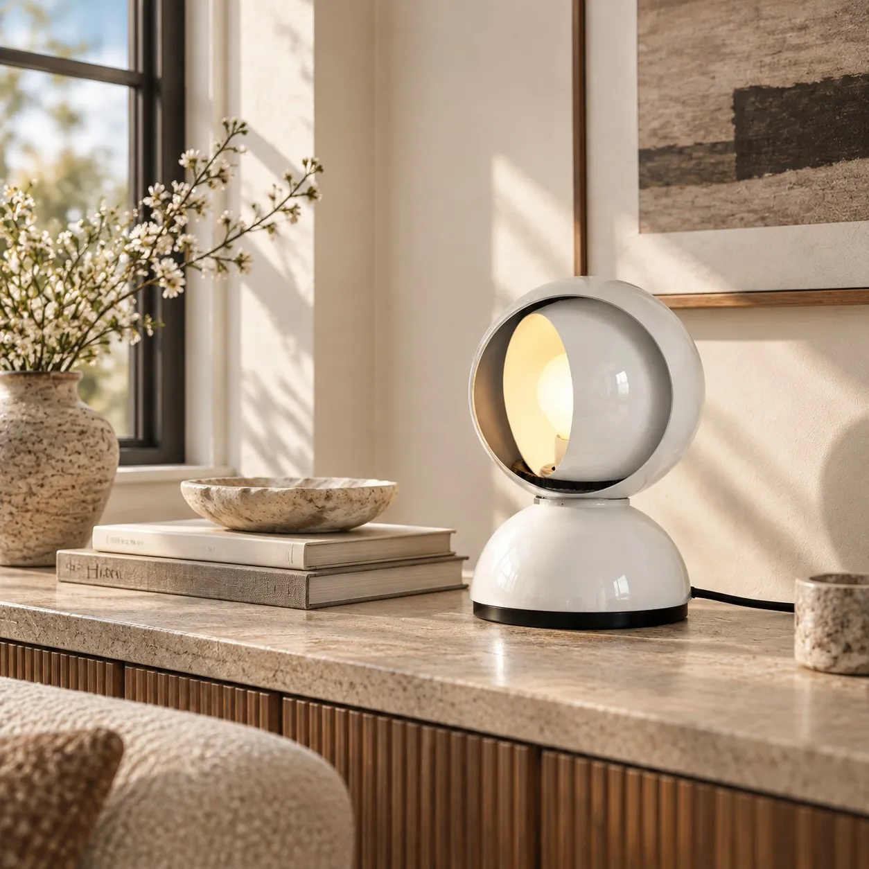 Eclisse table lamp in an interior scene