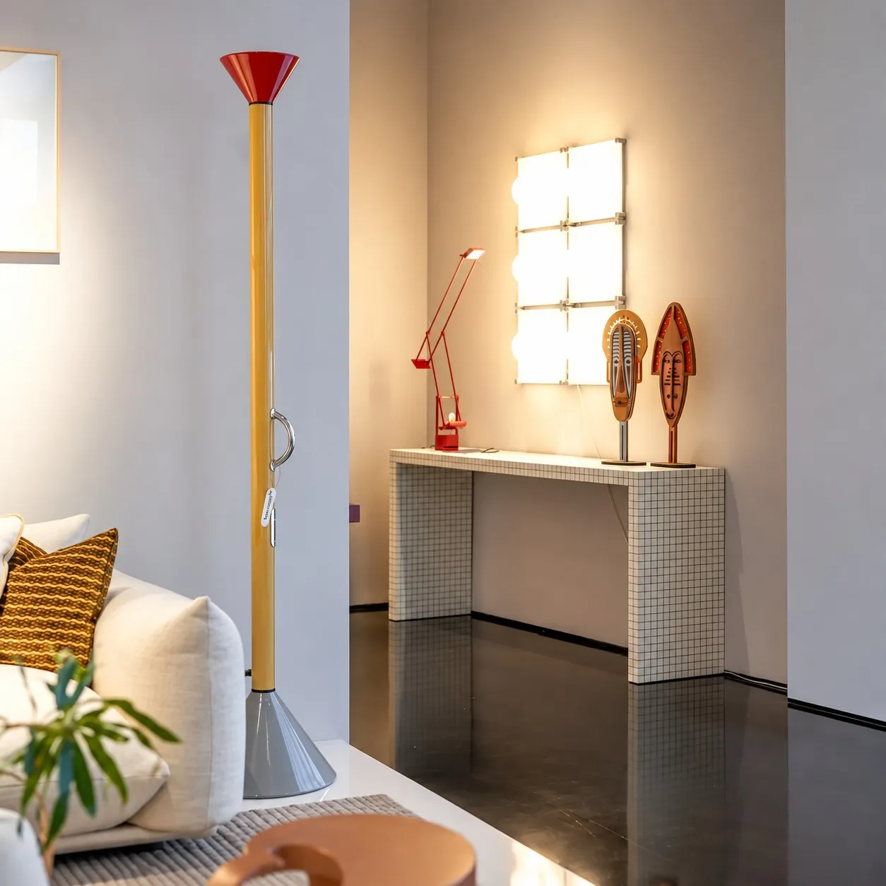 Floor lamp in interior scene