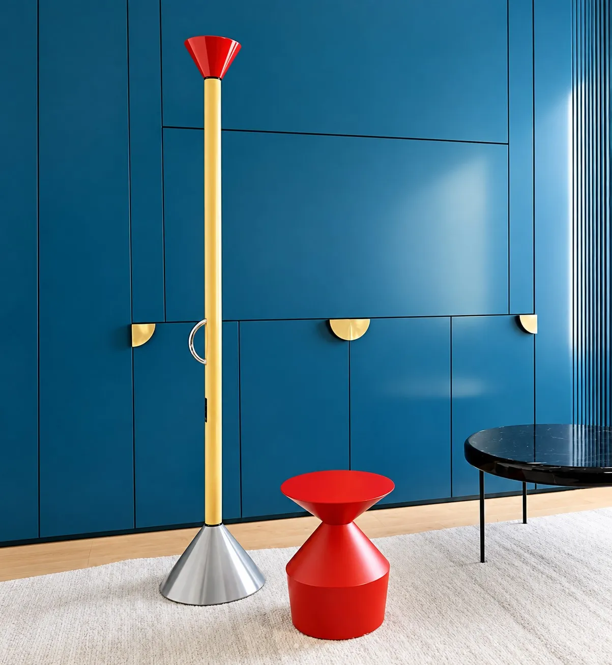 Floor lamp in interior scene