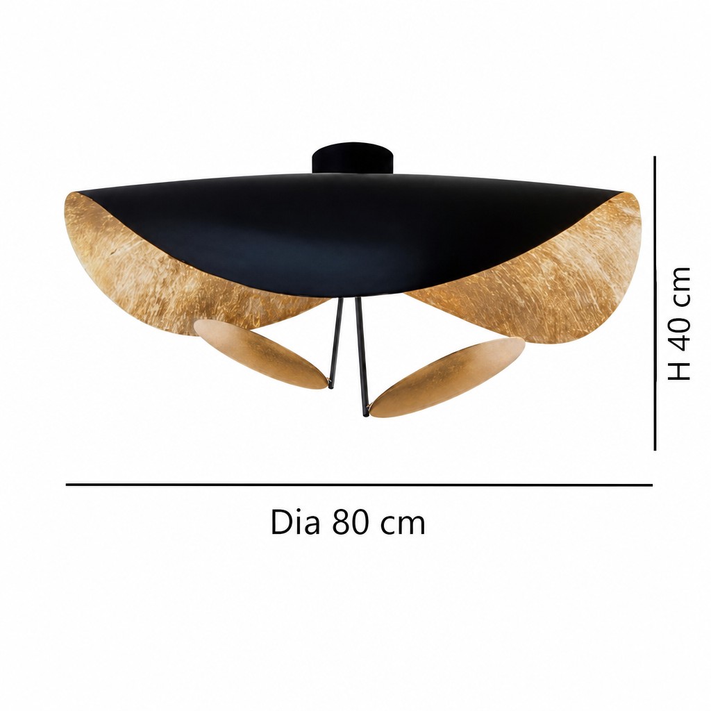 Ceiling light dimensions for 80 cm diameter