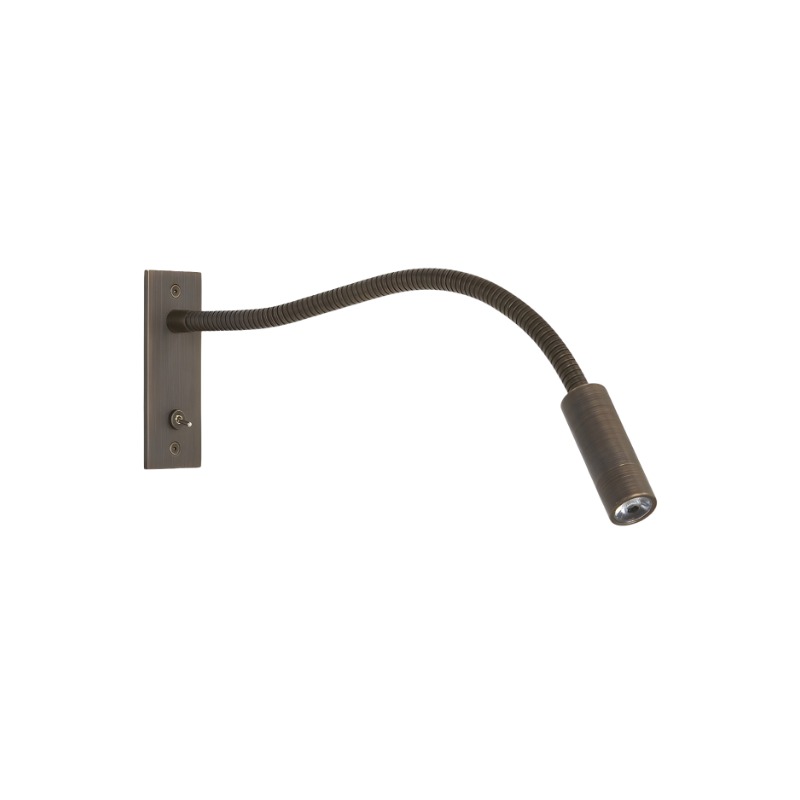 Complete Brushed Bronze flexible gooseneck wall light