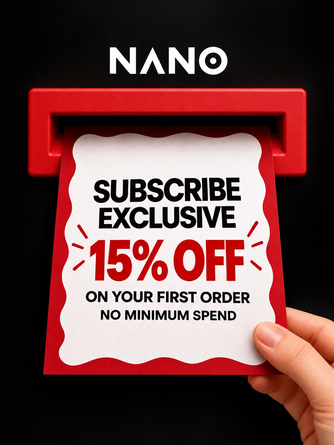 Subscribe exclusive 15% off on your first order, no minimum spend