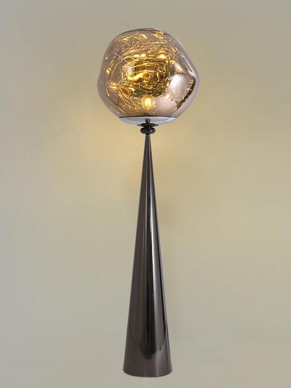 Black and smoky Melt floor lamp