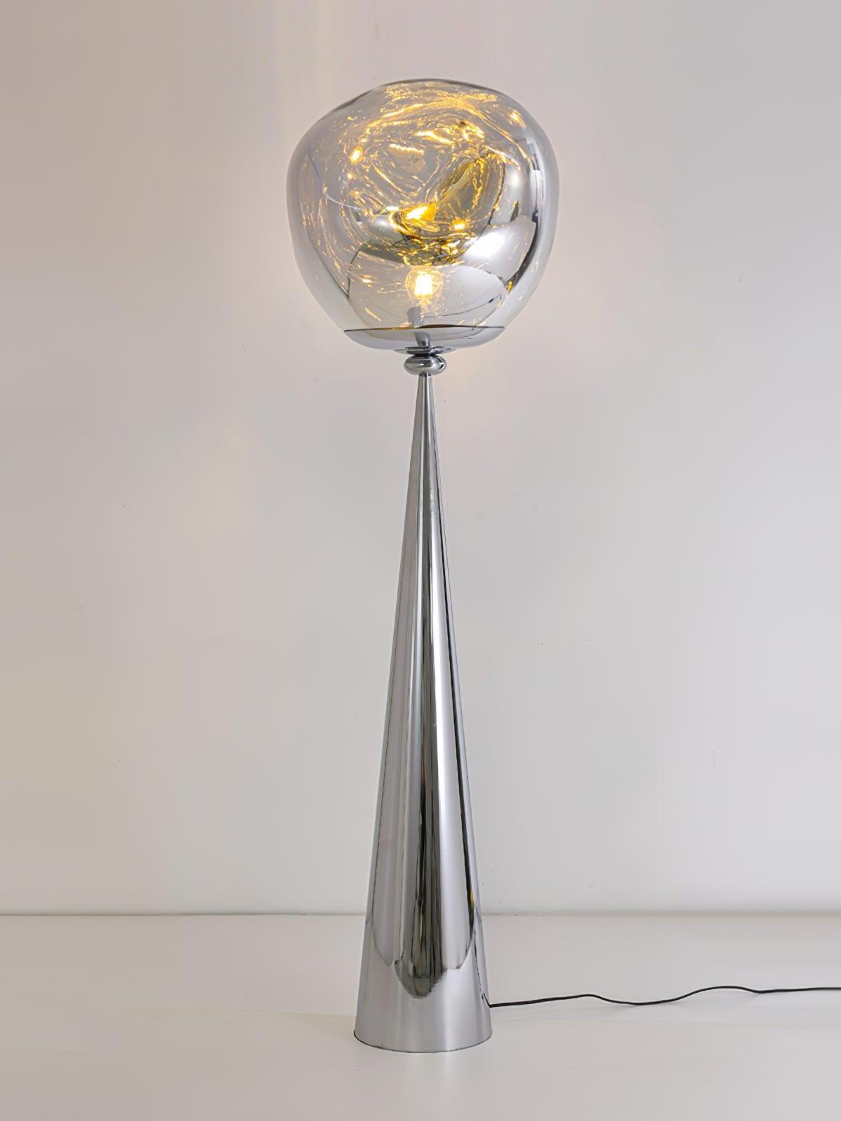Chrome Melt floor lamp