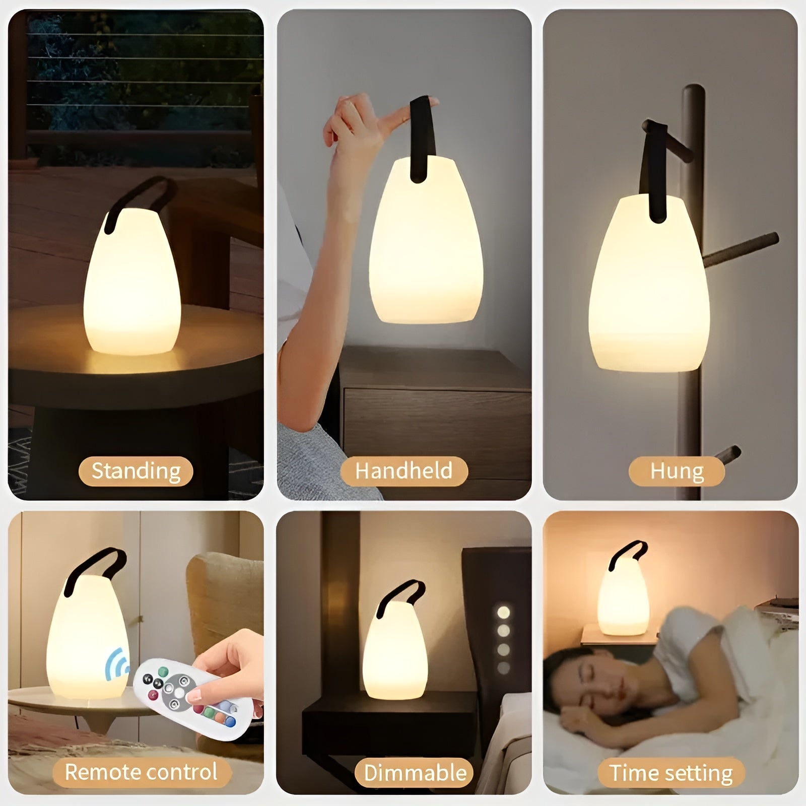 LuminaFusion Lampe - Tragbare wasserdichte kabellose Tischlampe Elegare