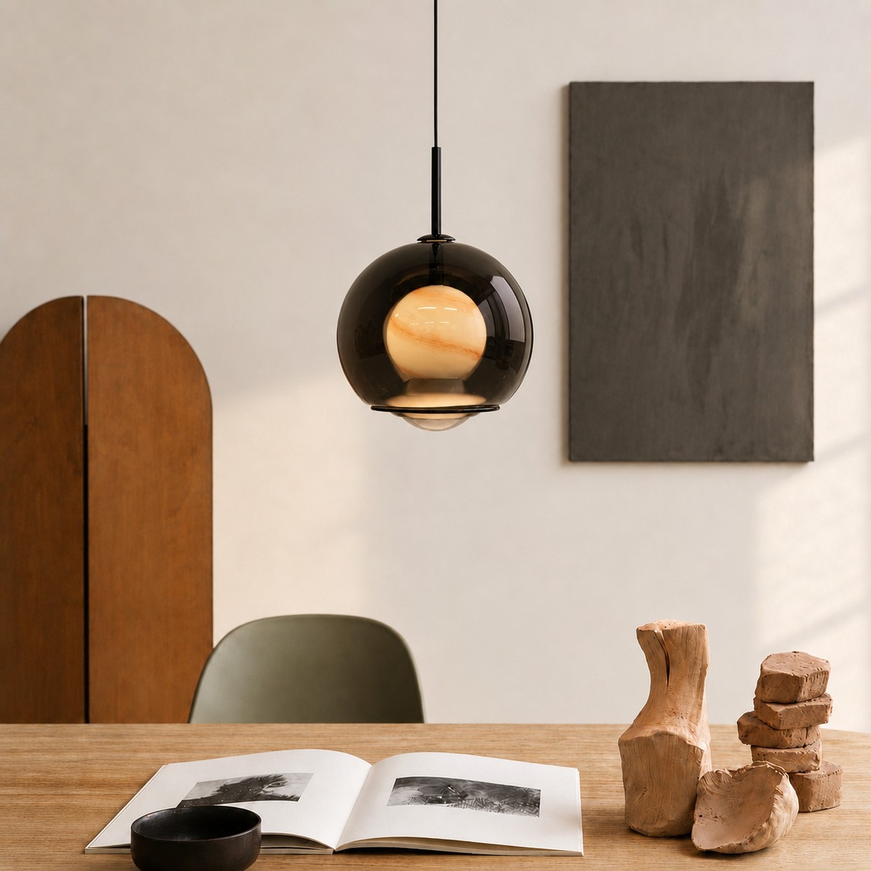 Luma pendant in living room