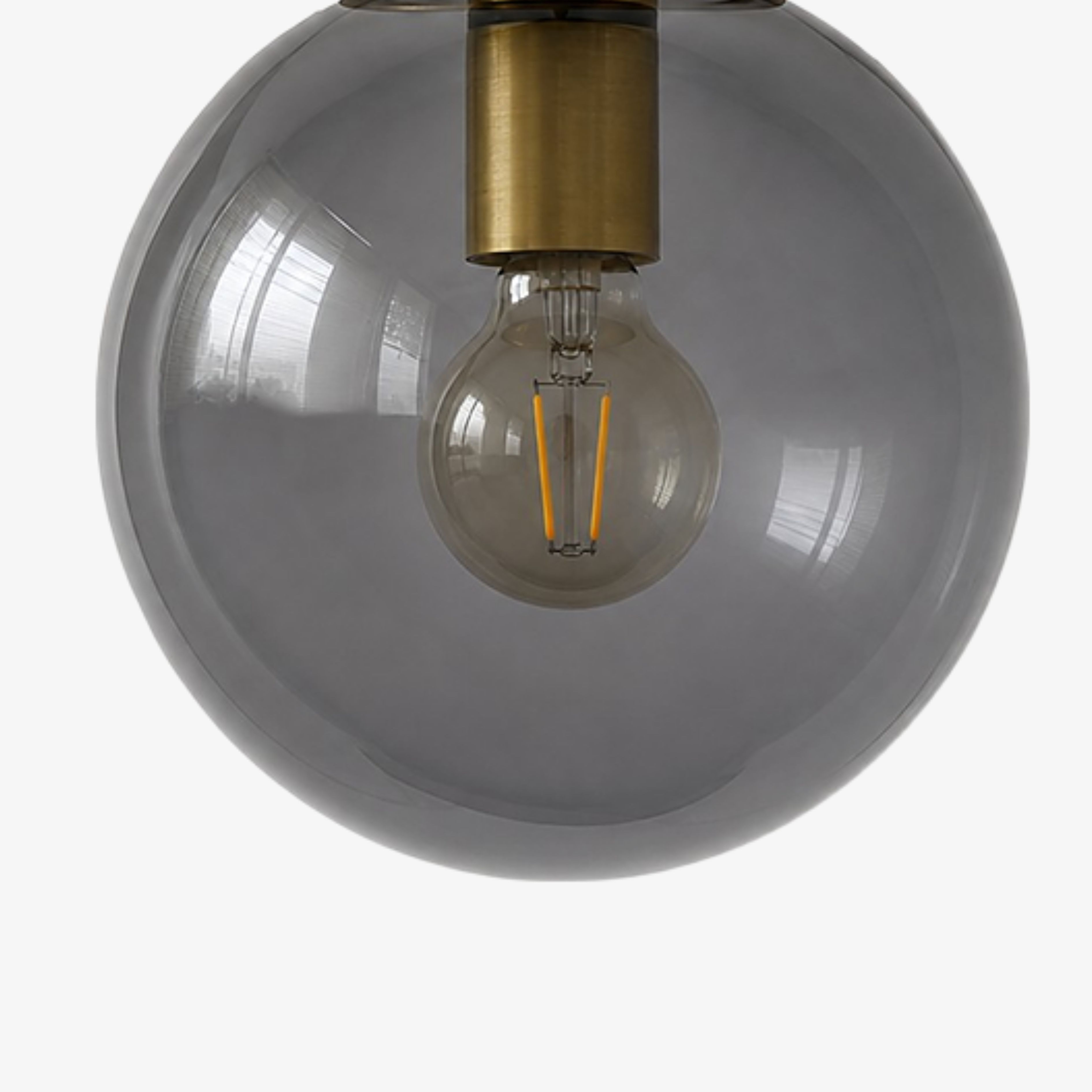Smoke glass globe detail