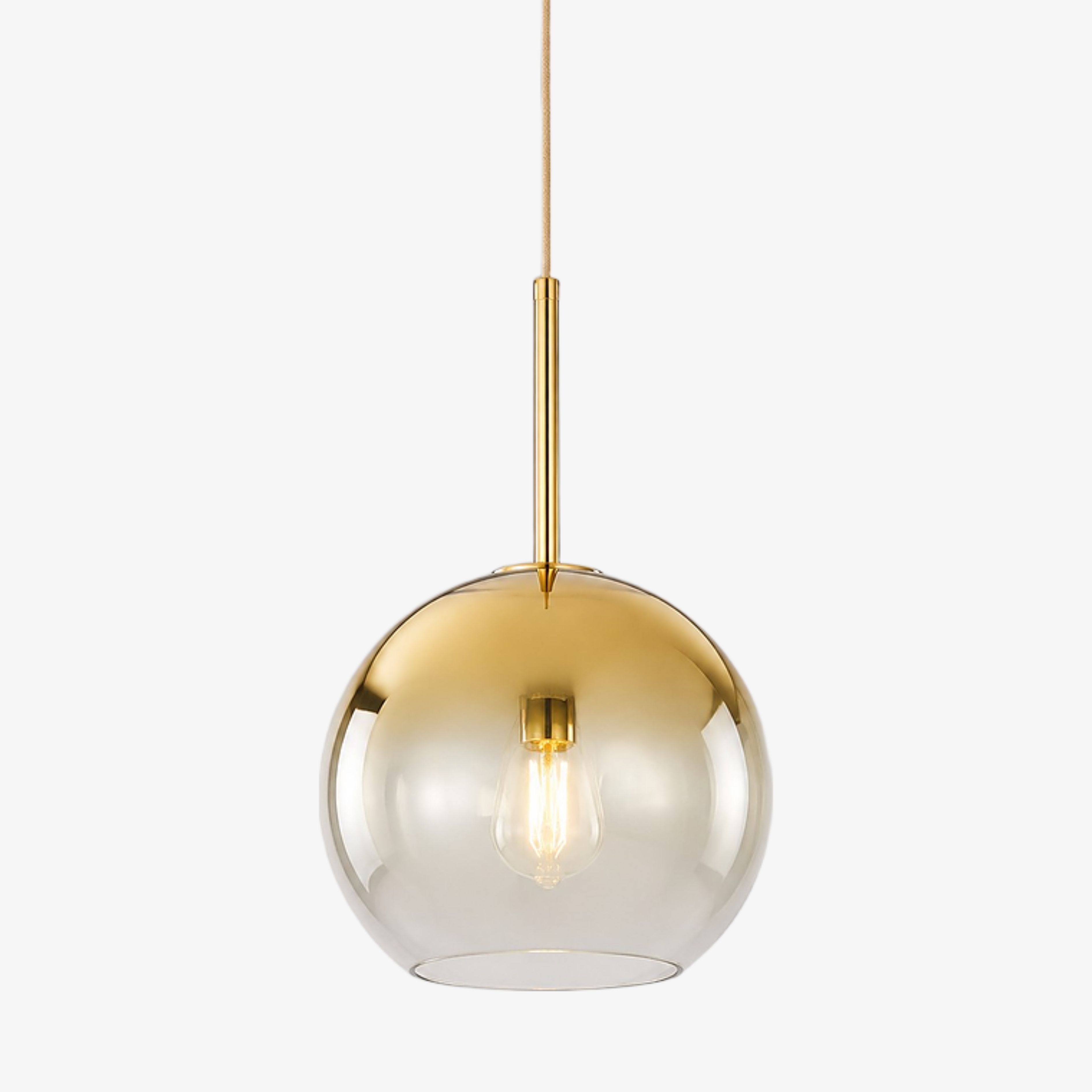 Luma Collection Gradient Gold globe pendant light