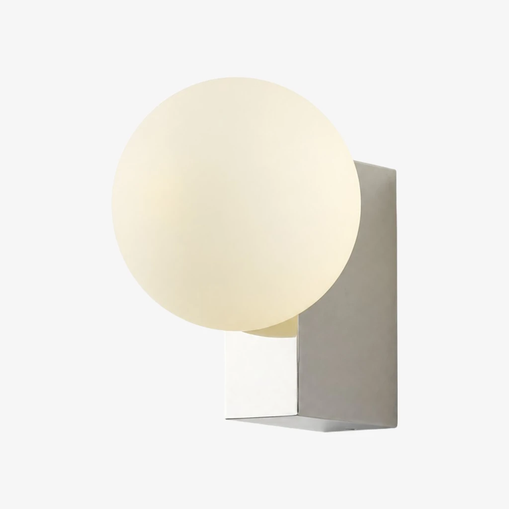 Luma folded globe wall sconce in Chrome