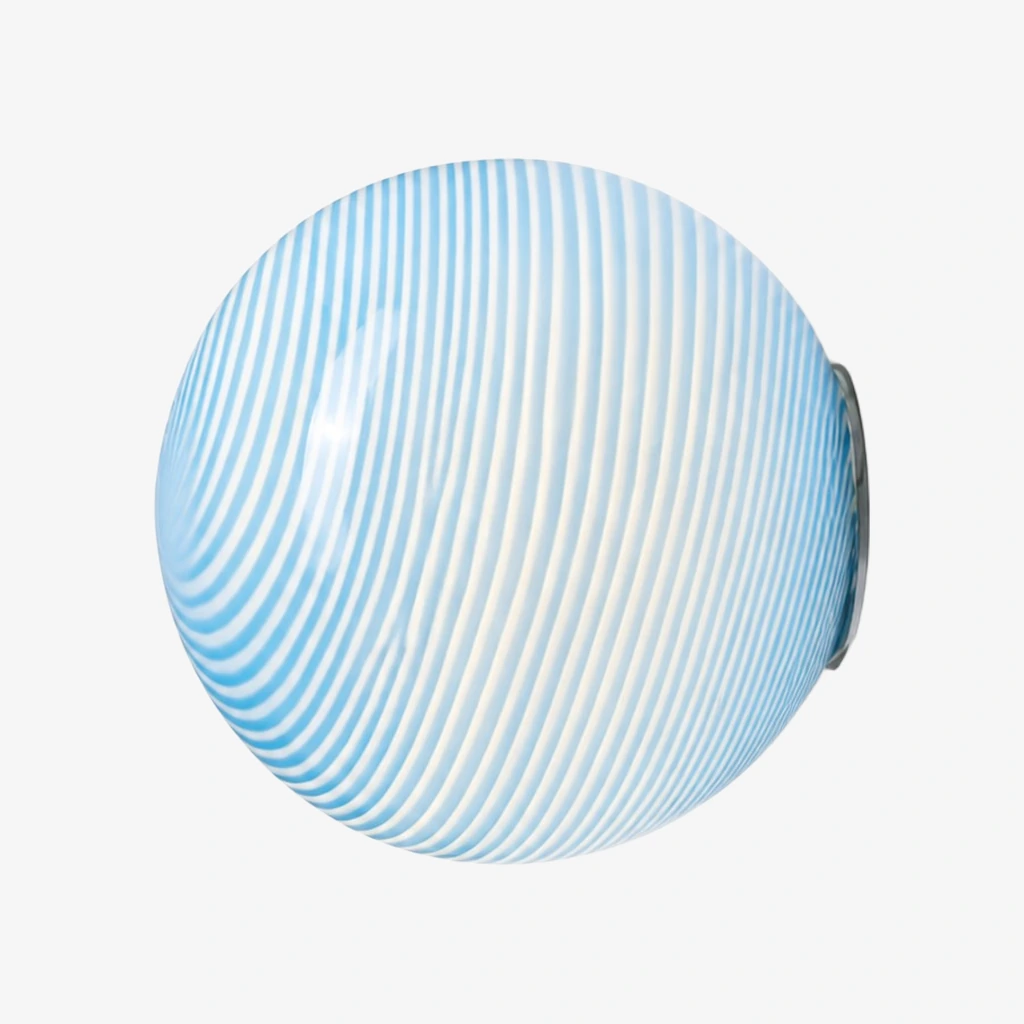 Blue Stripe Luma glass wall sconce