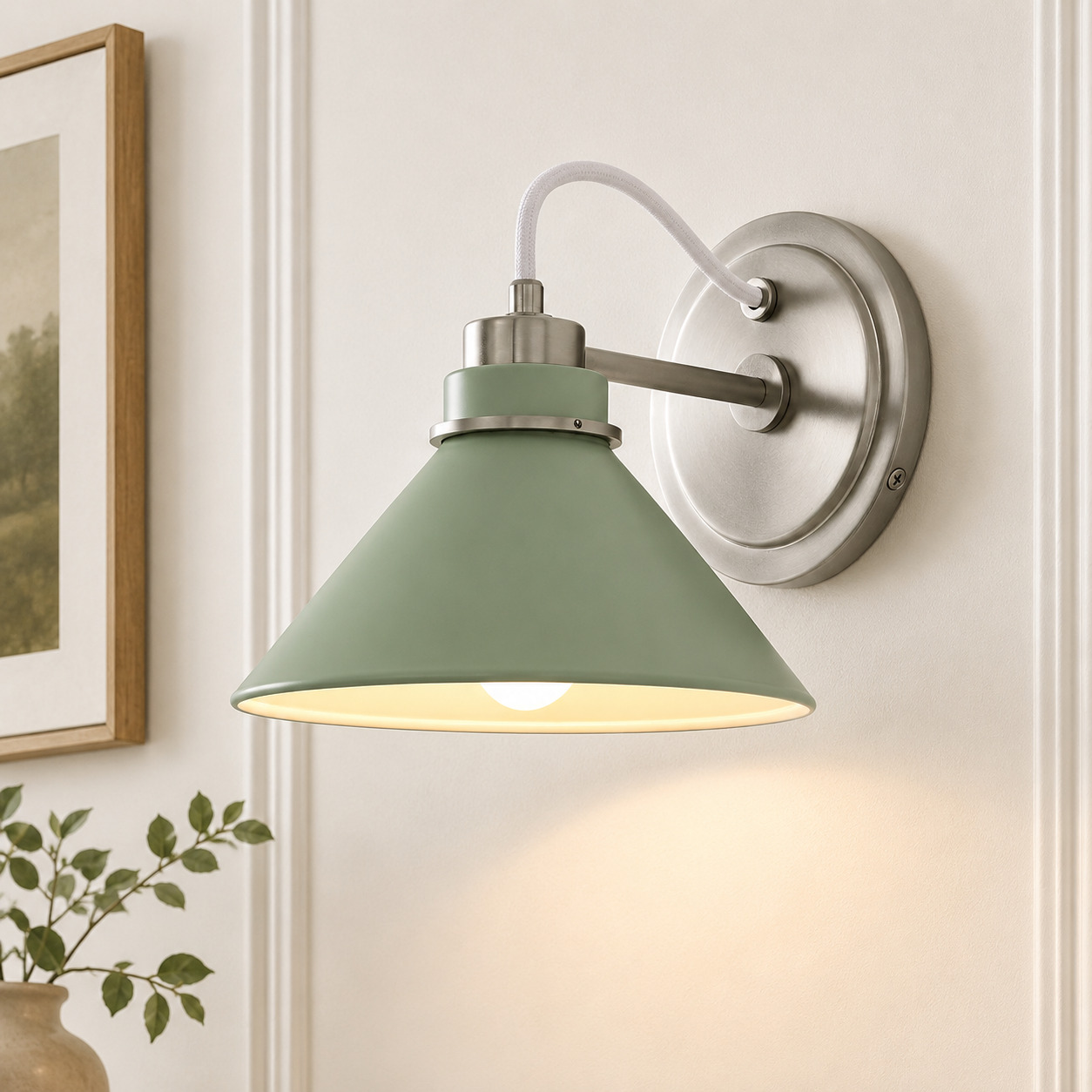 Rope Arm / Matte Nickel / Coated Celadon