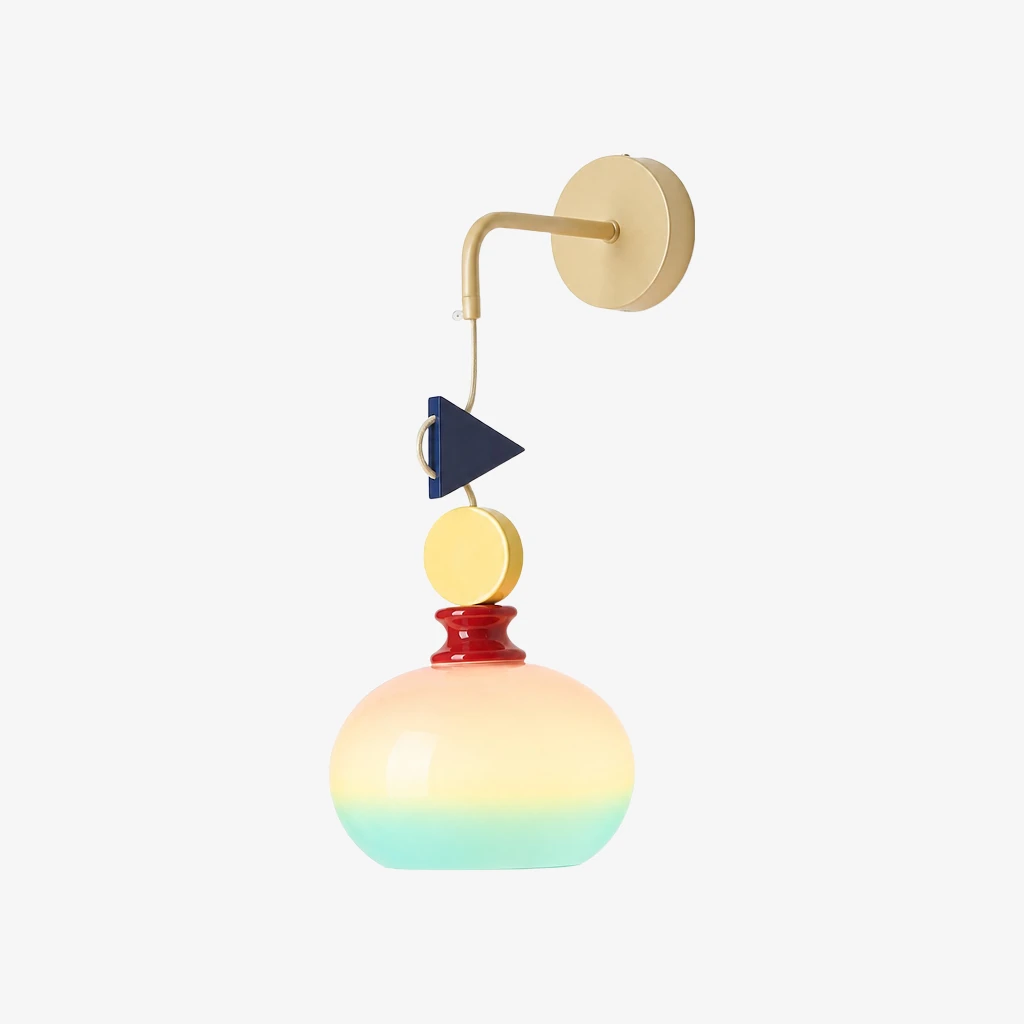 Luma suspended geometry wall sconce Shade C in Multicolor