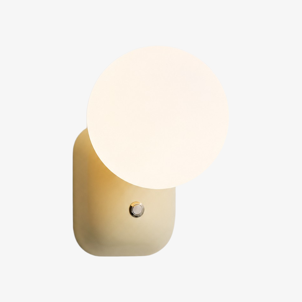 Luma compact globe wall sconce in Cream White