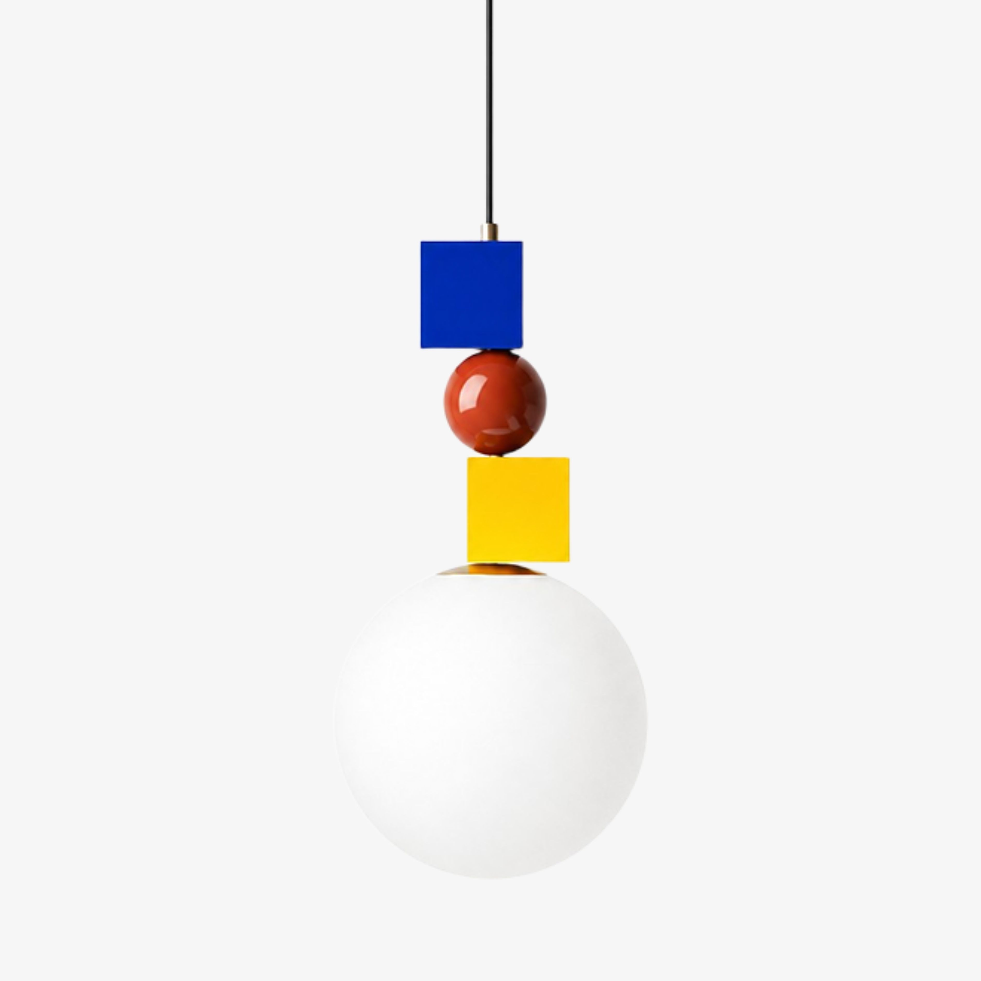 Luma stacked geometric pendant light in Multicolor