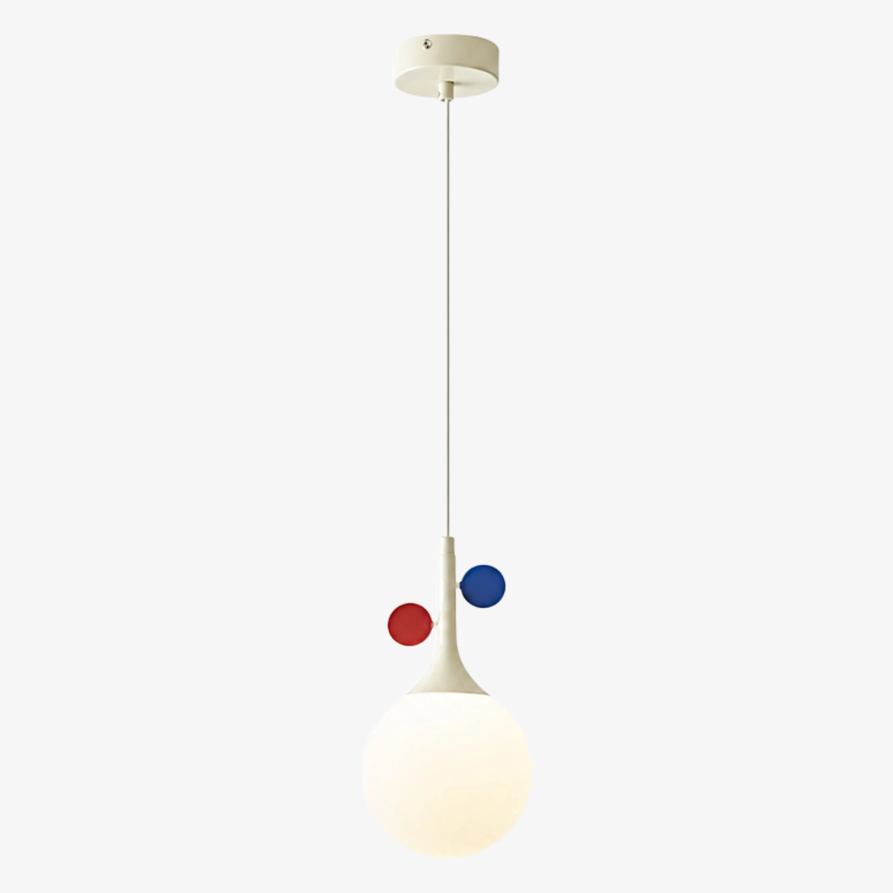 Luma orbit-disc globe pendant Shade A in Cream