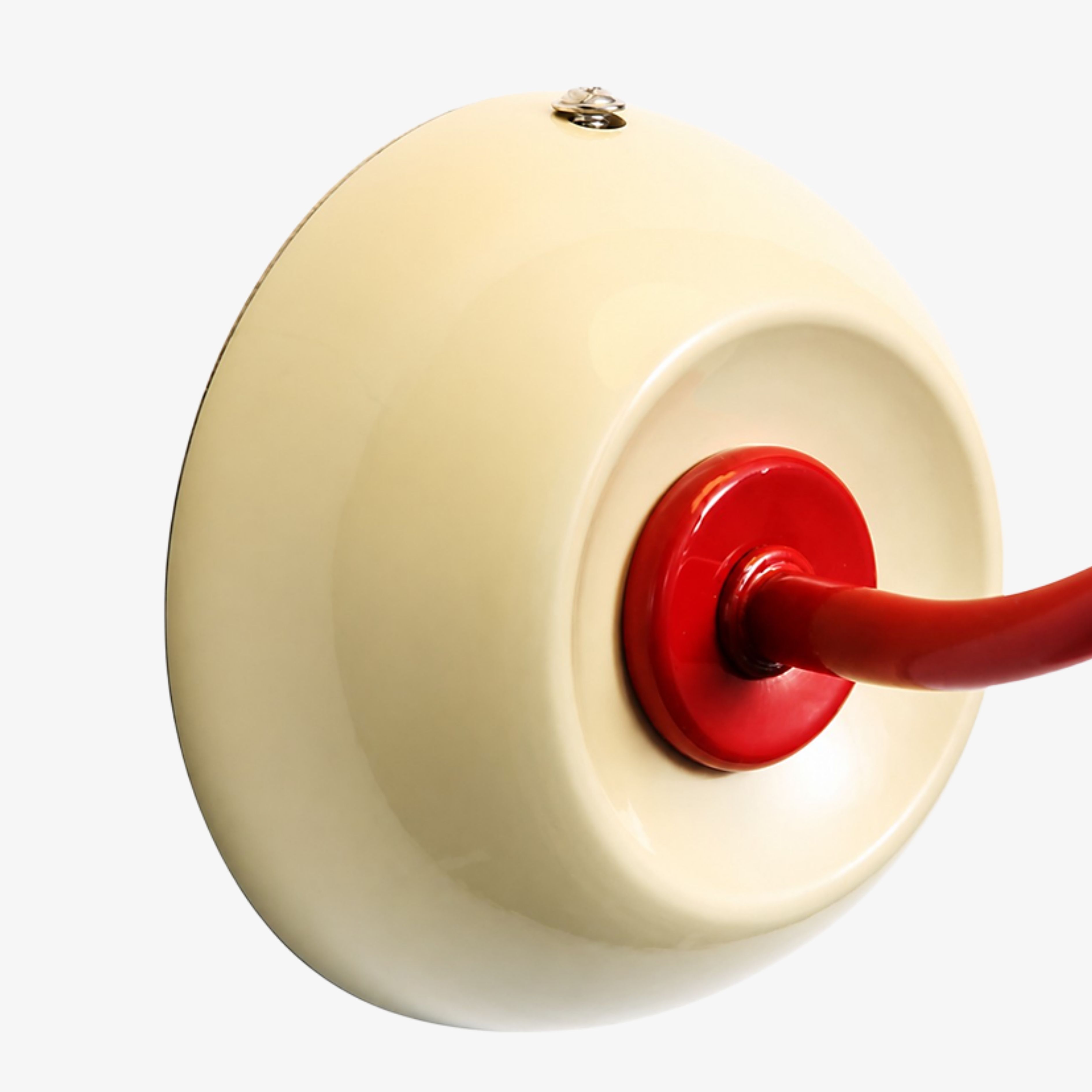 Off-White wall sconce rounded backplate detail