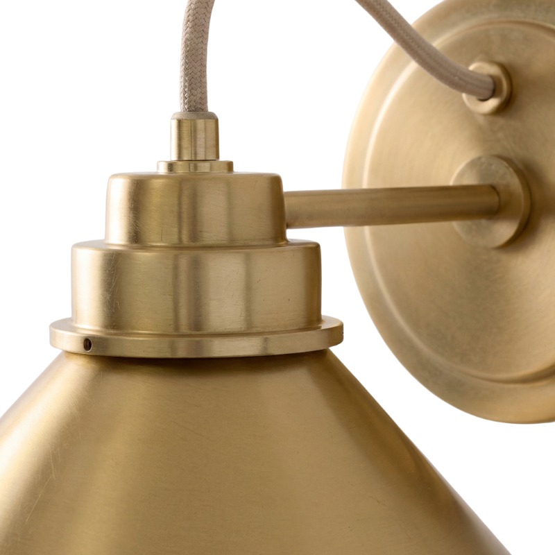 Champagne bronze socket and arm close-up