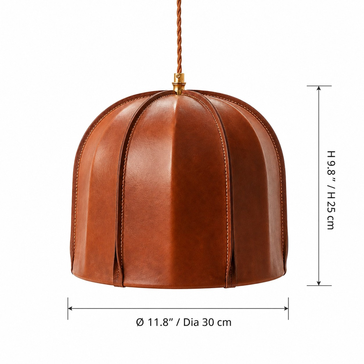 Pendant dimensions: 30 cm diameter and 25 cm high