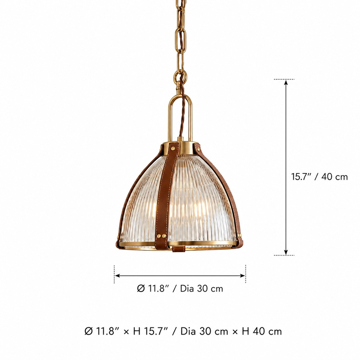 Pendant dimensions: 30 cm diameter and 40 cm high