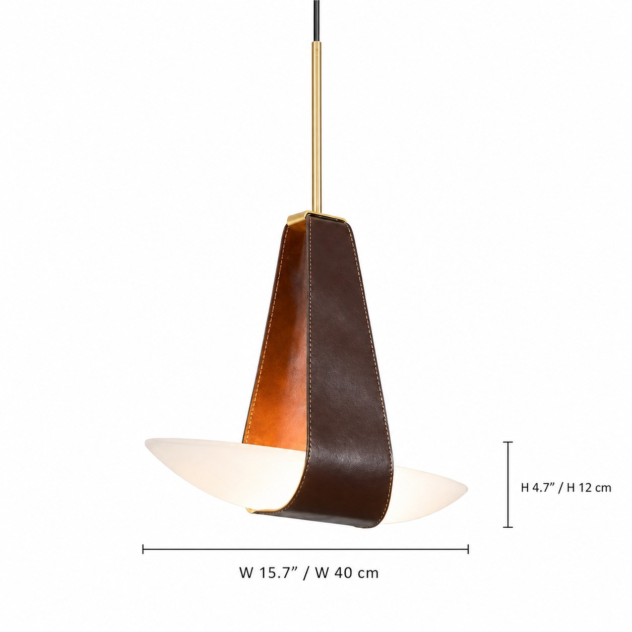 Single pendant dimensions: 40 cm wide and 12 cm high