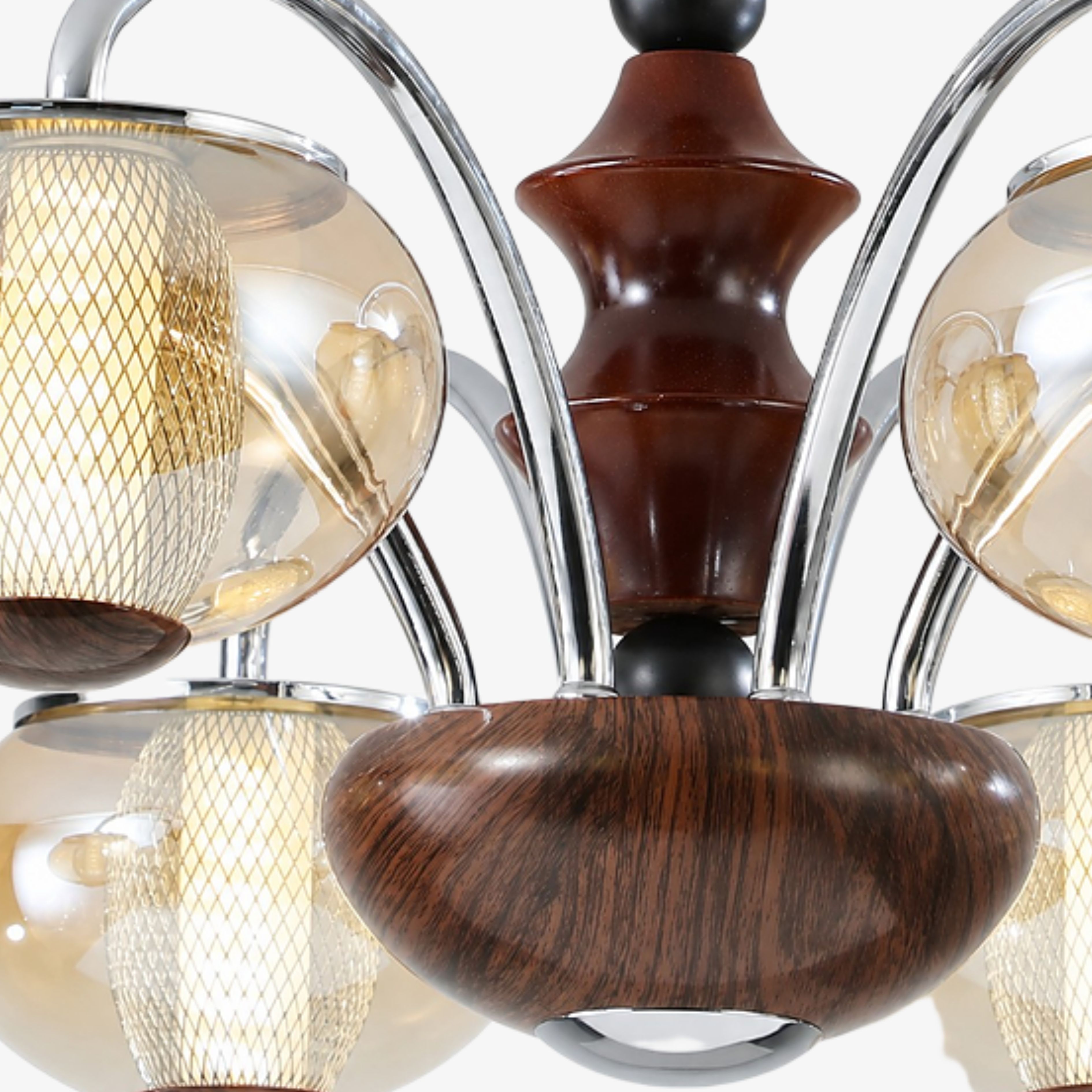 Walnut center body and polished branch detail