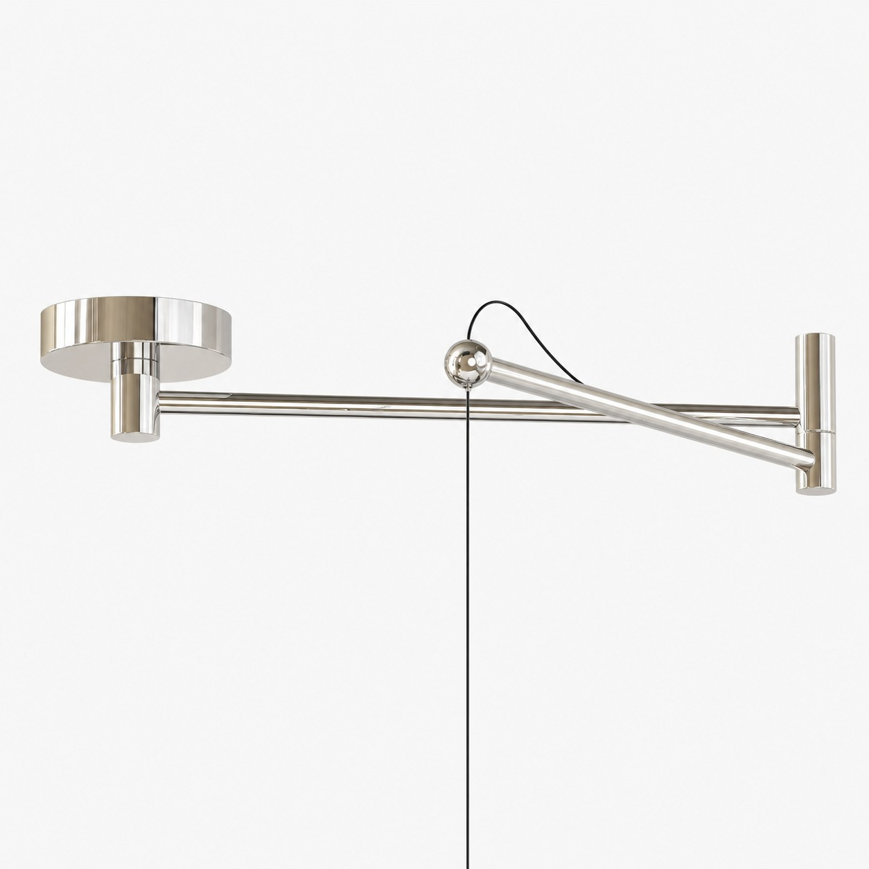 Adjustable chrome swing-arm suspension detail