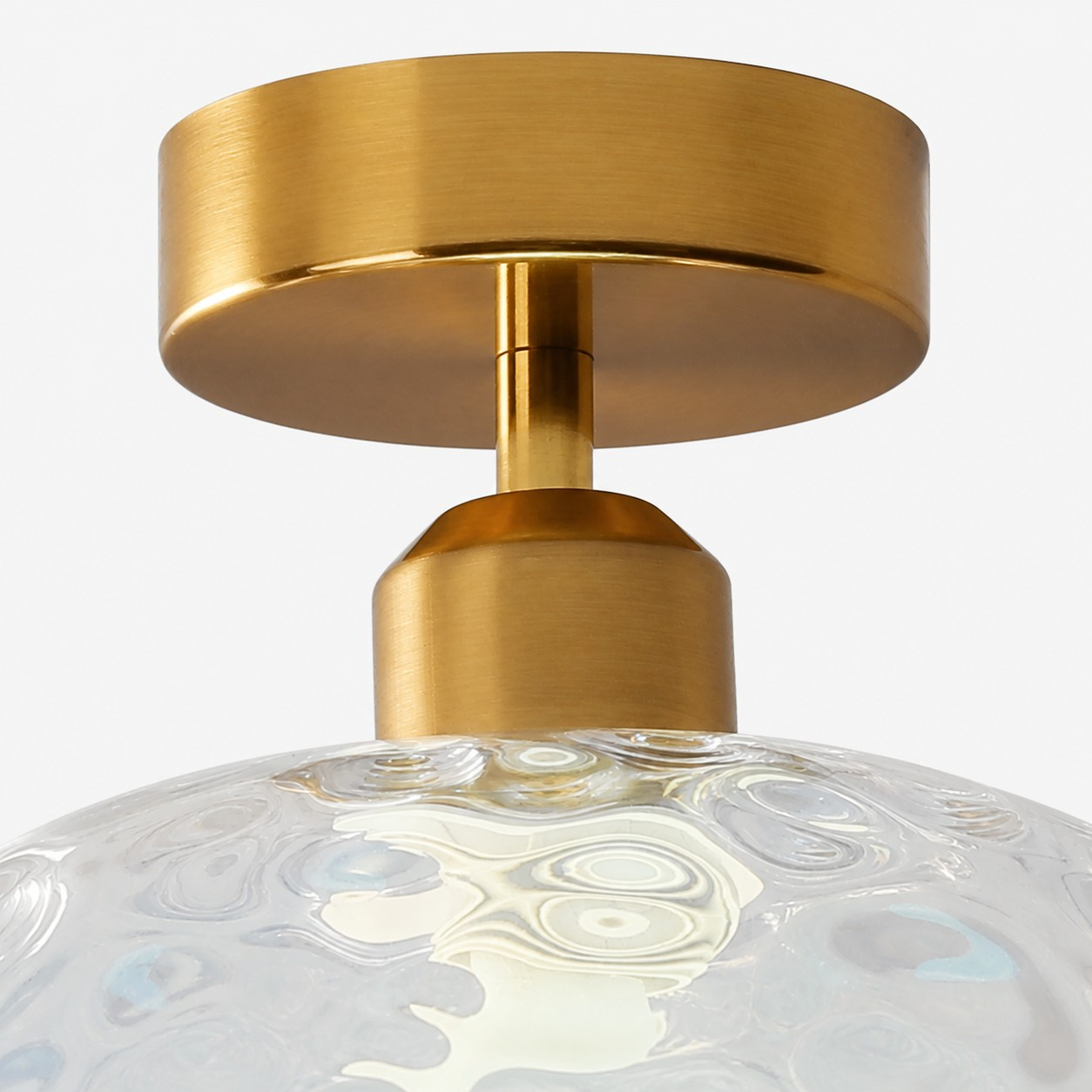 Brushed brass ceiling canopy detail