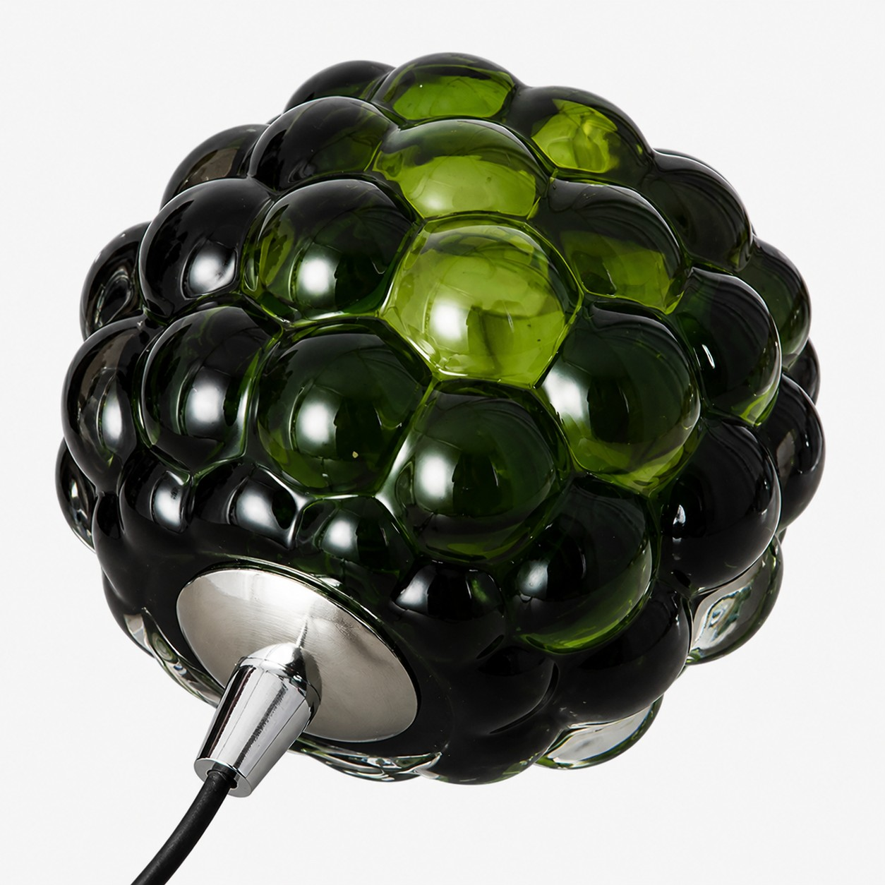 Green grape-shaped glass shade detail