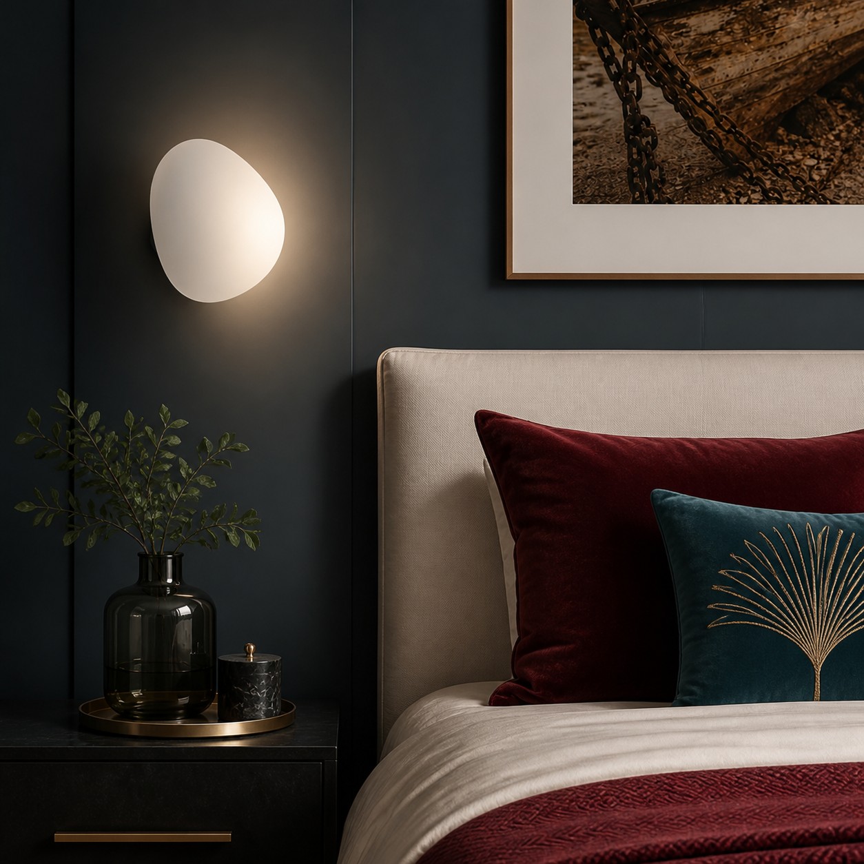 Gregg Wandleuchte im Schlafzimmer