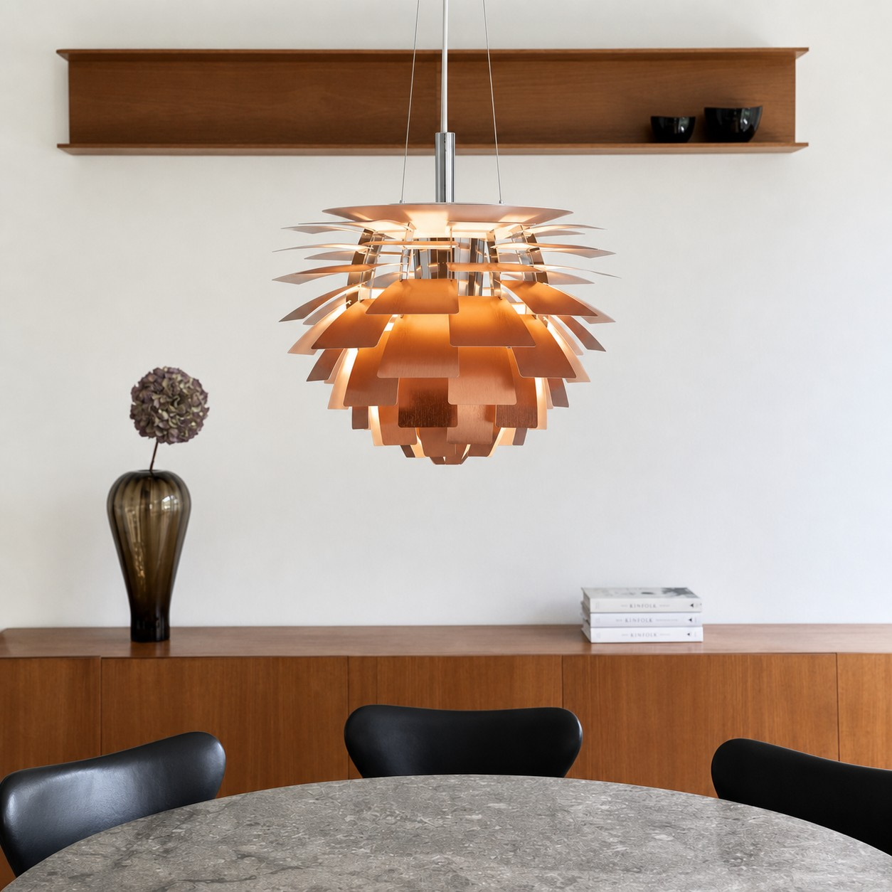 PH Artichoke pendant in a dining room