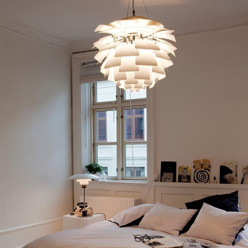 PH Artichoke pendant in a bedroom