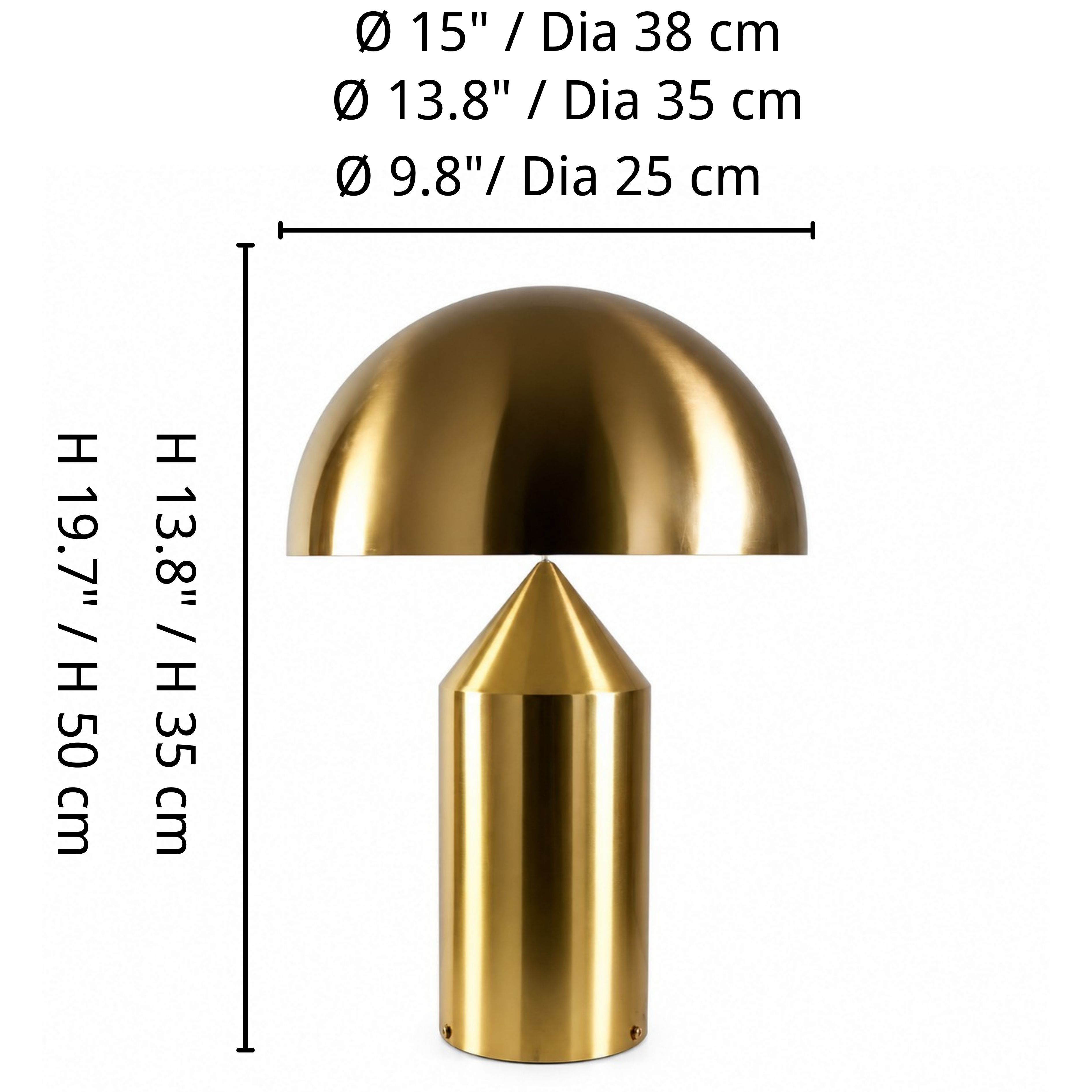 HaloVell dimensions for three sizes
