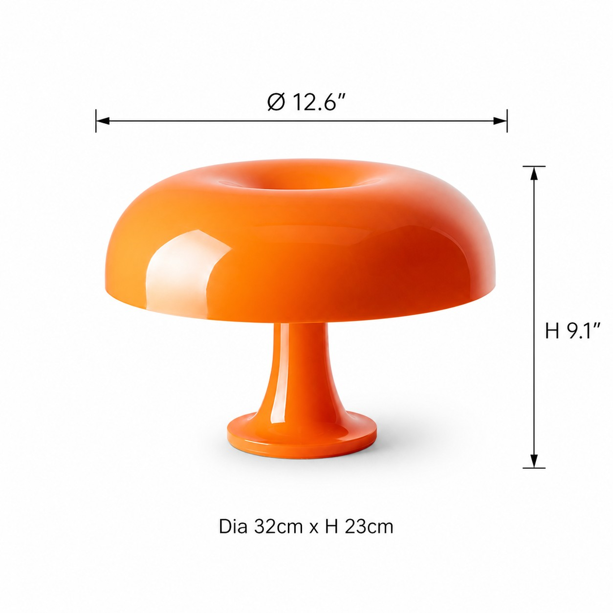Nessino dimensions: diameter 32 cm and height 23 cm