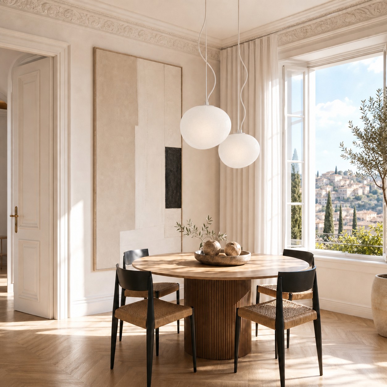 Stonea pendant lamps in a dining area