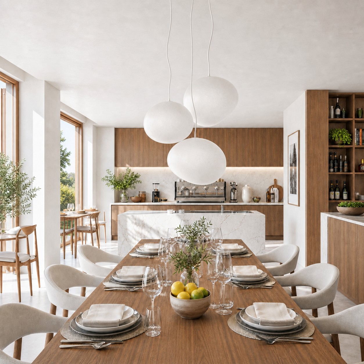 Stonea pendant lamps in a kitchen