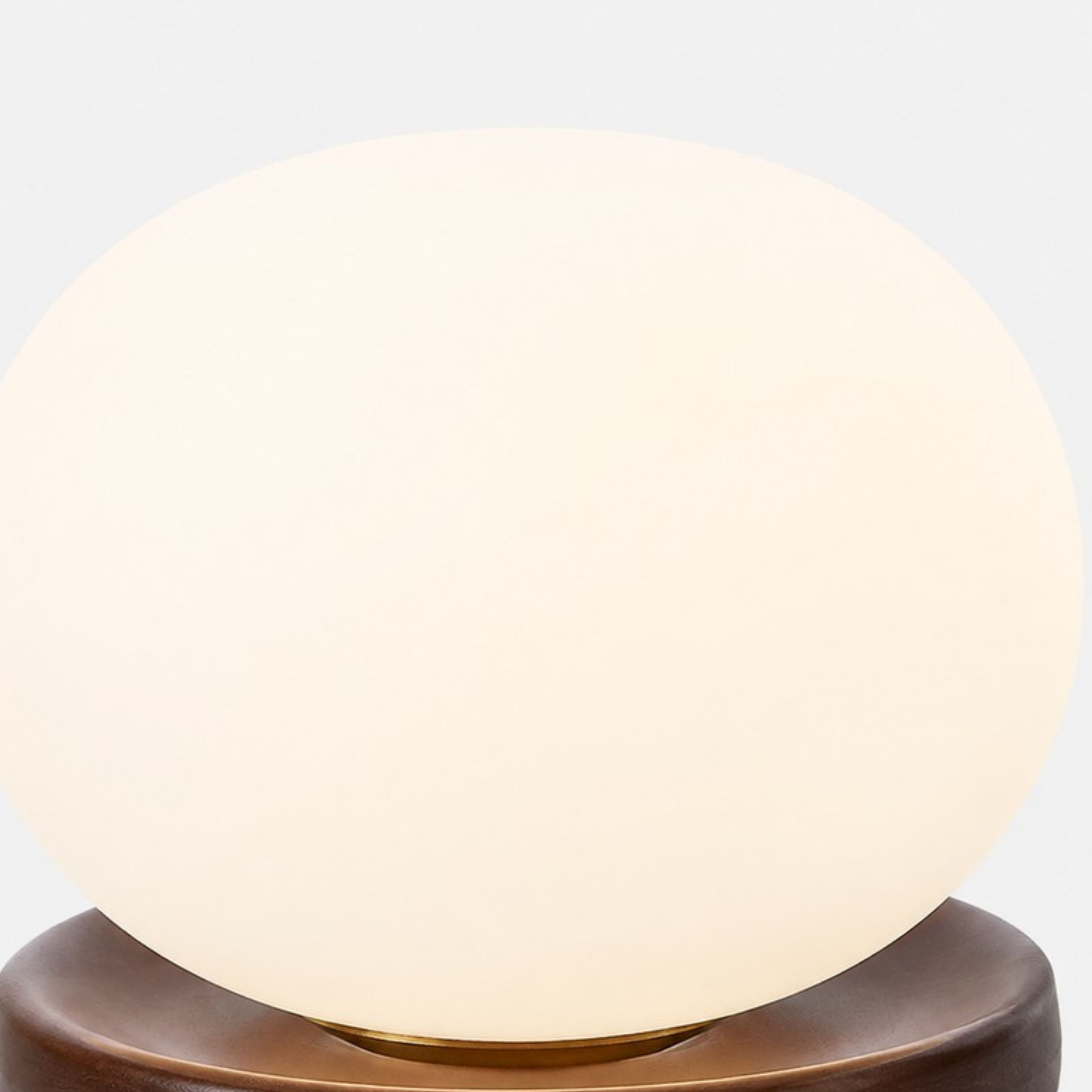 Opal glass globe close-up
