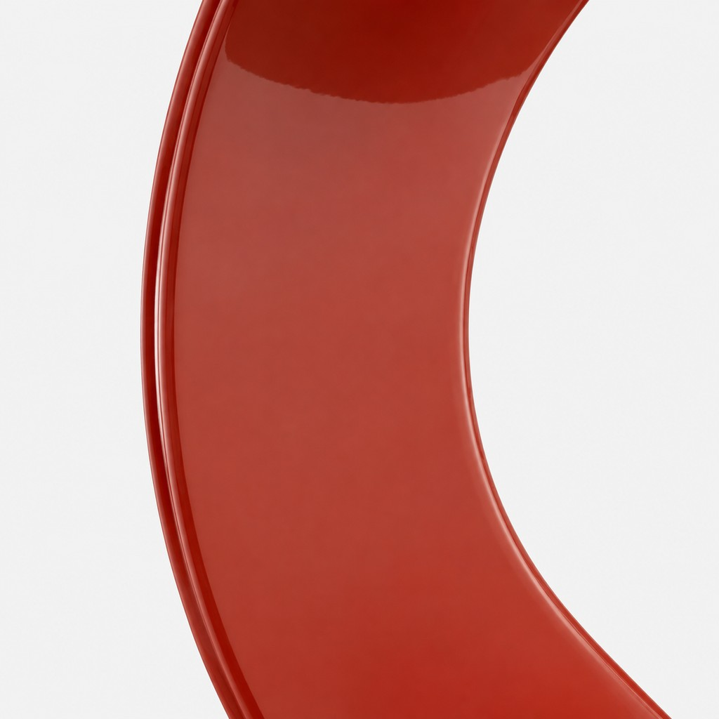 Terracotta epoxy-painted finish detail